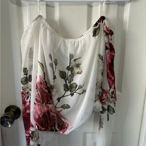 Windsor White Floral Off-Shoulder Top